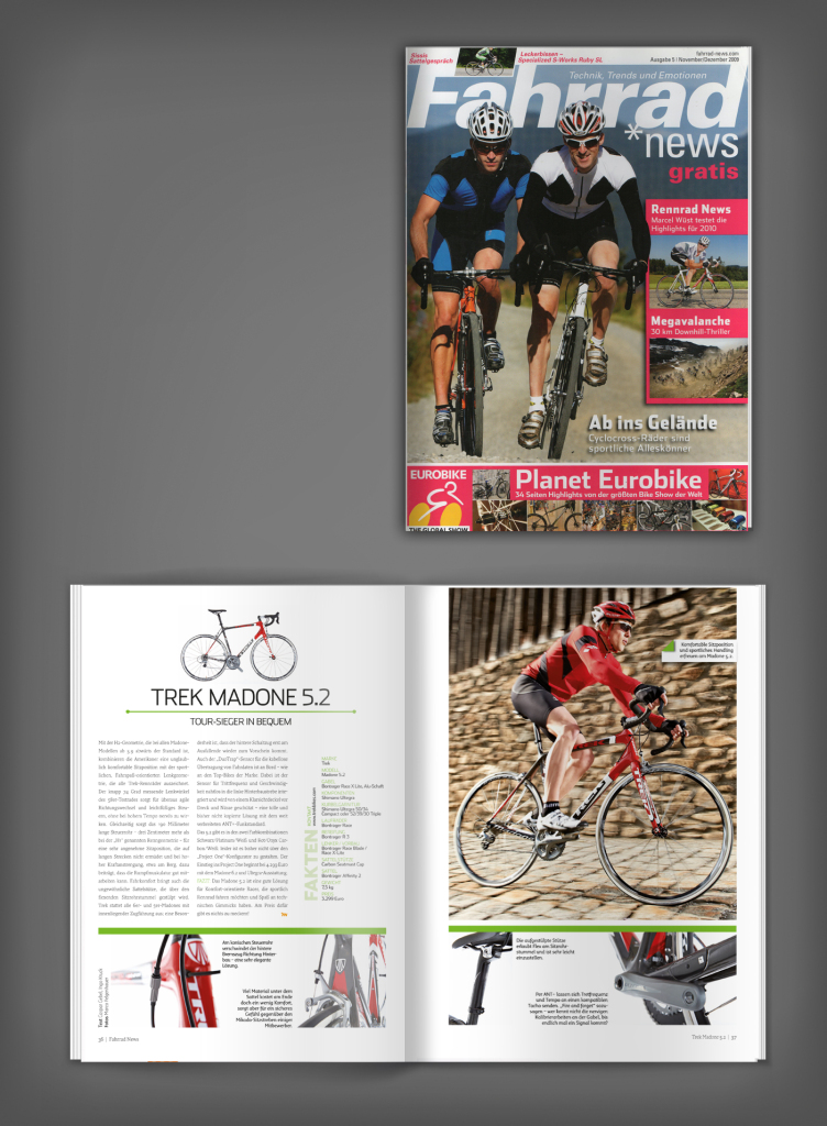 Carola Skarabela Grafikdesign Grafic design Radsport Rennrad Layout Fahrrad Mountain Bike E-Bike News